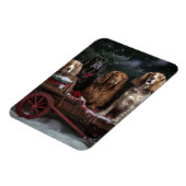 Magnet Flexible Décor de Noël traîneau enneigé Cocker Spaniel (Côté Gauche)