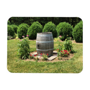 Magnet Flexible Décor jardin en tonneau de vin, Château Morriset
