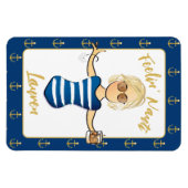 Magnet Flexible Décor Nautique amusant pour sa porte Nauti (Horizontal)