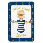 Magnet Flexible Décor Nautique amusant pour sa porte Nauti (Vertical)