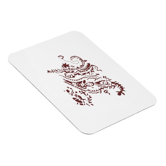 Magnet Flexible Décor rouge orangé (Côté Droit)