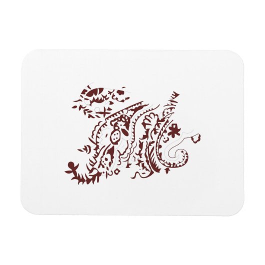 Magnet Flexible Décor rouge orangé (Horizontal)