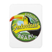 Magnet Flexible Découvrez le logo fabuleux du Brésil (Vertical)