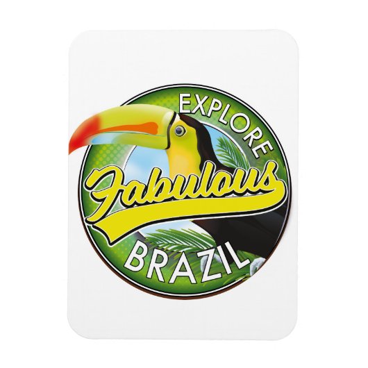 Magnet Flexible Découvrez le logo fabuleux du Brésil (Vertical)