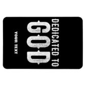 MAGNET FLEXIBLE DÉDIÉ À DIEU COOL PERSONNALISABLE TEXTE BLANC (Horizontal)
