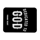 MAGNET FLEXIBLE DÉDIÉ À DIEU PERSONNALISABLE COOL TEXTE BLANC (Horizontal)