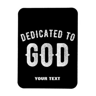 MAGNET FLEXIBLE DÉDIÉ À DIEU PERSONNALISABLE COOL TEXTE BLANC