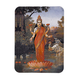 Magnet Flexible Déesse de LAKSHMI - même de grandes images -