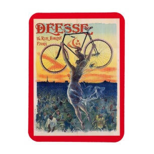 Magnet Flexible Déesse du vélo, Publicité, Vintage