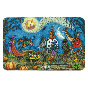 Magnet Flexible DÉFILÉ D'HALLOWEEN Sorcière Girafe Ours Zèbre Sque