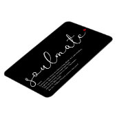 Magnet Flexible Définition de l'âme sœur avec un script amour cœur (Côté Gauche)