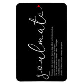 Magnet Flexible Définition de l'âme sœur avec un script amour cœur (Vertical)