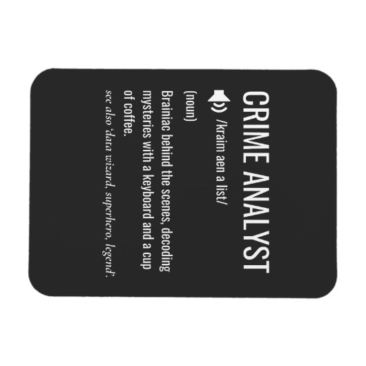 Magnet Flexible Définition de l'analyste du crime (Horizontal)