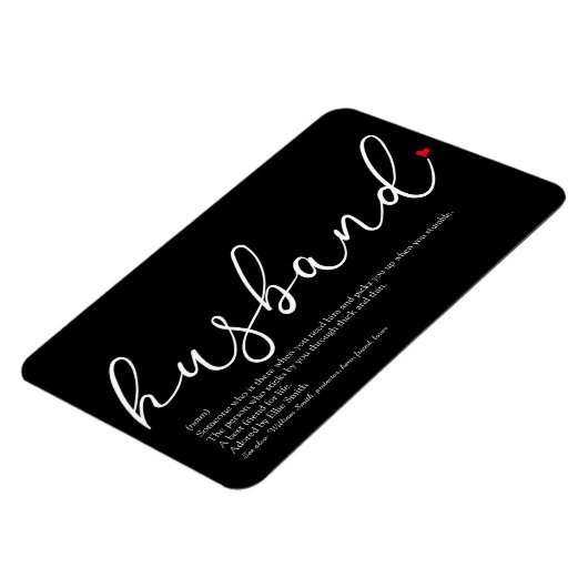 Magnet Flexible Définition du mari Chic Script Amour Coeur (Côté Gauche)