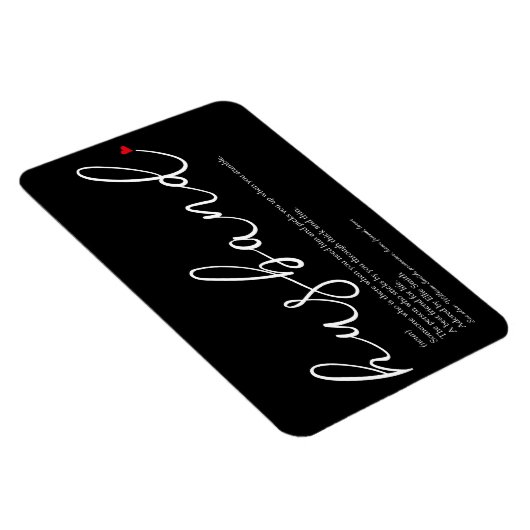 Magnet Flexible Définition du mari Chic Script Amour Coeur (Côté Droit)