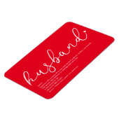Magnet Flexible Définition du meilleur mari du monde Script Cœur d (Côté Gauche)