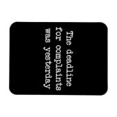 Magnet Flexible Délai de présentation des plaintes (Horizontal)