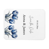 Magnet Flexible Delft Blue Tulip, personnalisation enregistrer la (Horizontal)