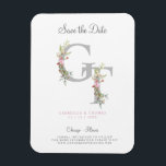 Magnet Flexible Delicate & Romantic Initiwith a Floral Garland<br><div class="desc">Design délicat et romantique avec une guirlande fleurie Initiales de couleurs douces et élégantes. AVIS IMPORTANT : S'il vous plaît, pour placer les initiales dont vous avez besoin, il est nécessaire d'accéder à la personnalisation du design, là vous trouverez tous les initiales cachées afin que vous puissiez sélectionner celui dont...</div>