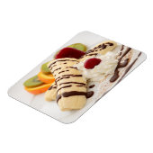 Magnet Flexible Délicieuse Crème à l'arc et dessert à la banane (Côté Gauche)