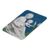 Magnet Flexible Della Robbia Madonna et Enfants Bleus Lys Blancs (Côté Gauche)
