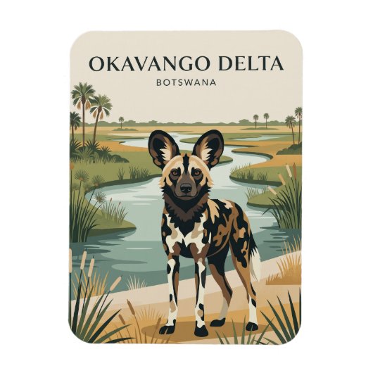 Magnet Flexible Delta de l'Okavango Botswana (Vertical)