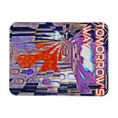 Magnet Flexible Demain's Way Aujourd'hui Retro Future Art (Horizontal)
