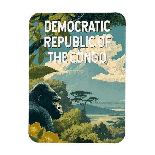 Magnet Flexible Democratic Republic of the Congo Illustration (Vertical)