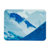 Magnet Flexible Denali dans les nuages Impressionnisme Abstrait (Horizontal)