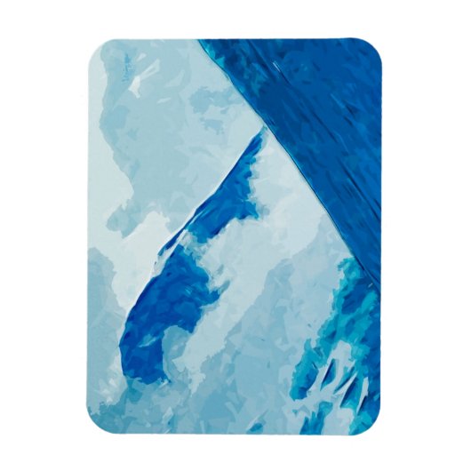 Magnet Flexible Denali dans les nuages Impressionnisme Abstrait (Vertical)