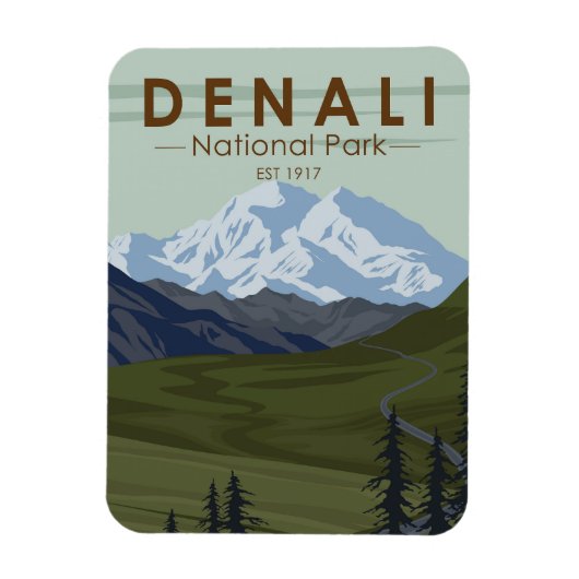 Magnet Flexible Denali National Park Road à Denali (Vertical)