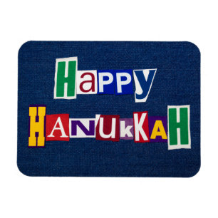 Magnet Flexible Denim heureux de Hanoukka