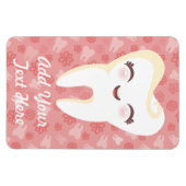 Magnet Flexible Dent mignonne - Aimant personnalisé rose (Horizontal)