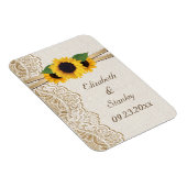 Magnet Flexible Dentelle blanche, ruban, tournesol et mariage de b (Côté Droit)