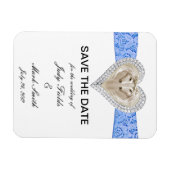 Magnet Flexible Dentelle Bleue Unicorne Enregistrer l'aimant Date (Horizontal)