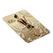 Magnet Flexible Dentelle d'or de la dame Art déco (Côté Droit)