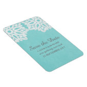 Magnet Flexible Dentelle élégante Turquoise Enregistrer la date Fl (Côté Droit)