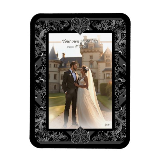 Magnet Flexible Dentelle en céramique Noir (Vertical)