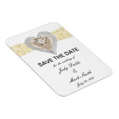 Magnet Flexible Dentelle Jaune Unicorne Enregistrer l'aimant Date (Côté Droit)