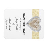 Magnet Flexible Dentelle Jaune Unicorne Enregistrer l'aimant Date (Horizontal)