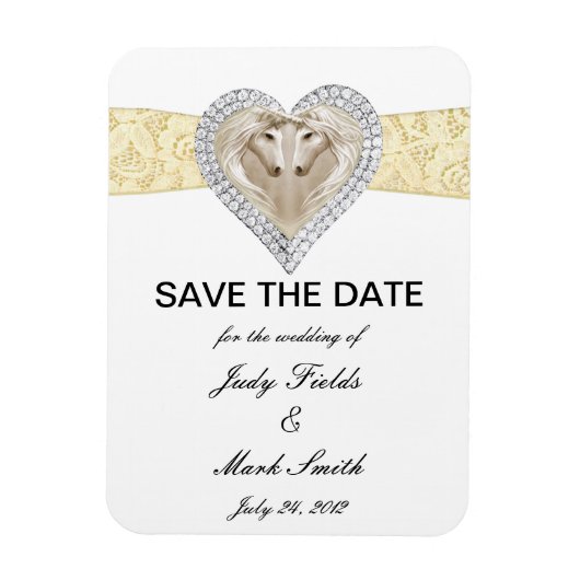 Magnet Flexible Dentelle Jaune Unicorne Enregistrer l'aimant Date (Vertical)