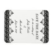 Magnet Flexible Dentelle noire Enregistrer l'aimant de date (Horizontal)