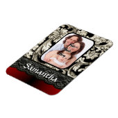 Magnet Flexible Dentelle noire et damas (Côté Gauche)