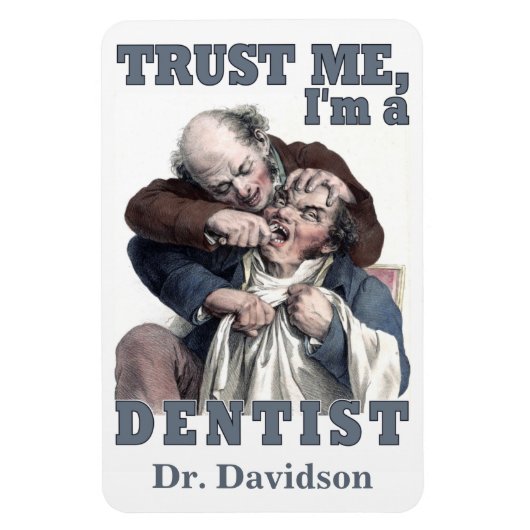 Magnet Flexible DENTIST humour de nom personnalisé aimant (Vertical)