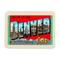 Denver Colorado CO Vintage Grande Lettre Carte pos