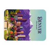 Magnet Flexible Denver Skyline États-Unis (Horizontal)