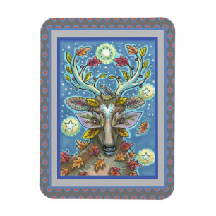 MAGNET FLEXIBLE DERNIER D'ART EN FORÊT DE L'AUTOMNE, NID D'OISEAU 