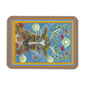 MAGNET FLEXIBLE DERNIER D'ART EN FORÊT DE L'AUTOMNE, NID D'OISEAU  (Horizontal)