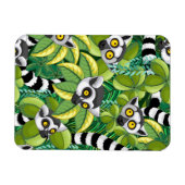 Magnet Flexible Des lémuriens de Madagascar dans la jungle exotiqu (Horizontal)