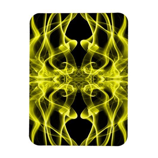 Magnet Flexible Des panaches de fumée jaune sur le noir (Vertical)